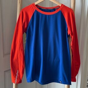 New Balance/JCrew Orange and Blue Work Out Top
